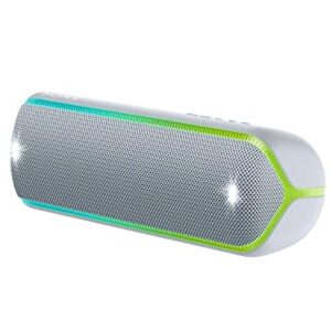 Sony SRS-XB32 Portable Bluetooth Speaker: Compact Wireless Party Speaker with Multicolor Lights and Flashing Strobe - Loud Audio for Phone Calls -Waterproof and Shockproof Bluetooth Speakers - Grey