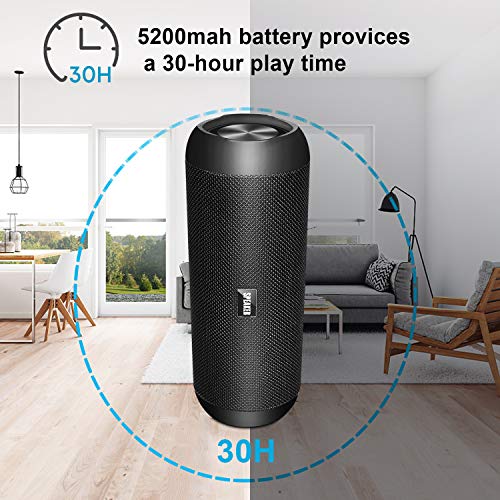 Bluetooth Speakers, 30W Portable Speaker Loud Stereo Sound, Rich Bass IP67 Waterproof, 30+ Hour Playtime, Built-in Mic, Wireless Speaker with TF, AUX, FM for Shower, Pool, Party, Travel, Outdoors