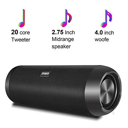 Bluetooth Speakers, 30W Portable Speaker Loud Stereo Sound, Rich Bass IP67 Waterproof, 30+ Hour Playtime, Built-in Mic, Wireless Speaker with TF, AUX, FM for Shower, Pool, Party, Travel, Outdoors