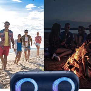 NOTABRICK Bluetooth Speakers, Portable Speakers Bluetooth Wireless(100FT Range) with 30W Loud Stereo Sound, IPX7 Waterproof Shower Speakers, RGB Multi-Colors Rhythm Lights, 1000mins Playtime