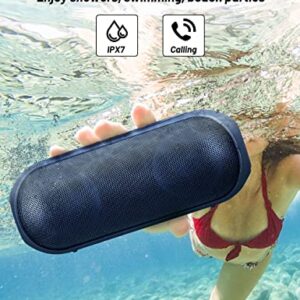 NOTABRICK Bluetooth Speakers, Portable Speakers Bluetooth Wireless(100FT Range) with 30W Loud Stereo Sound, IPX7 Waterproof Shower Speakers, RGB Multi-Colors Rhythm Lights, 1000mins Playtime