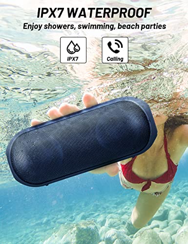 NOTABRICK Bluetooth Speakers, Portable Speakers Bluetooth Wireless(100FT Range) with 30W Loud Stereo Sound, IPX7 Waterproof Shower Speakers, RGB Multi-Colors Rhythm Lights, 1000mins Playtime