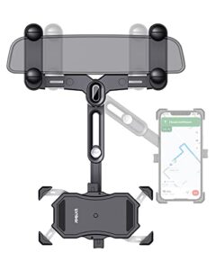 lonbor phone mount for car【big rear mirrors friendly】 rear view mirror phone holder,【2023 upgraded 4 clip more stable】 360 rotatable and retractable car phone holder fit all mobiles & vehicles