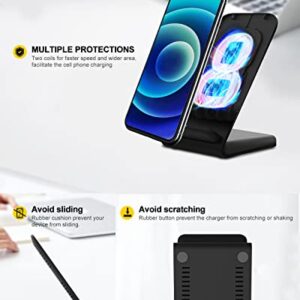 Fast Wireless Charger, Trummul Upgraded 10W Wireless Charging Stand Compatible with iPhone 13 12 11 Pro XR XS 8 Plus Galaxy S22 S21 S10 Note 20 10 Google LG and Other Wireless-Enable Phones