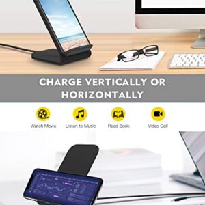 Fast Wireless Charger, Trummul Upgraded 10W Wireless Charging Stand Compatible with iPhone 13 12 11 Pro XR XS 8 Plus Galaxy S22 S21 S10 Note 20 10 Google LG and Other Wireless-Enable Phones