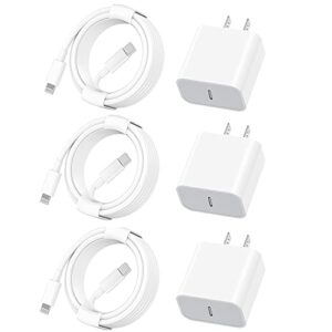iphone 14 13 fast charger,3pack apple charger iphone charger,apple super fast usb c wall charger[apple mfi certified]6ft type c to lightning cable for iphone 14/14 plus/13 mini/12 pro max/11 pro/ipad