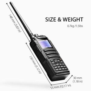 Baofeng DM-1701 Dual Band Dual Time Slot DMR/Analog Two Way Radio, VHF/UHF 3,000 Channels Ham Amateur Radio w/Free Programming Cable, Charger and PTT Earpiece