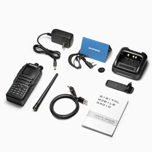 Baofeng DM-1701 Dual Band Dual Time Slot DMR/Analog Two Way Radio, VHF/UHF 3,000 Channels Ham Amateur Radio w/Free Programming Cable, Charger and PTT Earpiece