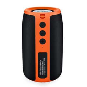 bluetooth speakers,musibaby speakers bluetooth wireless,portable,waterproof,loud stereo,booming bass,dual pairing,bluetooth 5.0,24h playtime,speaker for home,party,outdoor,gifts (orange)