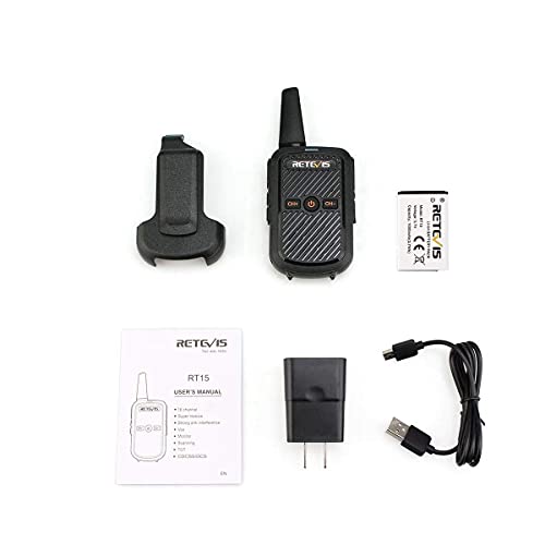 Retevis RT15 Mini Walkie Talkies 3 Pack,Small Portable 2 Way Radios Walkie Talkies,Compact,Walky Talky Rechargeable for Family Skiing Hiking Camping,Easter Gift