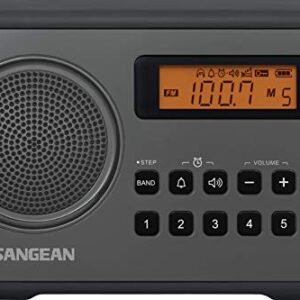 Sangean PR-D18BK AM/FM/Portable Digital Radio with Protective Bumper (Gray/Black) Black/ Grey