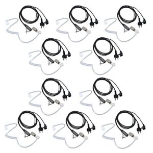 kctin walkie talkie earpiece for midland with mic security headsets for gxt1000vp4 lxt600vp3 gxt1050vp4 gxt1000xb (10 pack)