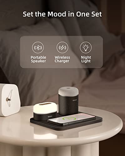 Birthday Gifts for Men, 3 in 1 Charger Station with Wireless Phone Charger, LED Night Light, Portable Bluetooth Speaker, Christmas Gift Relaxing Gift Box for Women, Men, Mom, Girlfriend