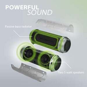 Avantree Cyclone - Portable Bluetooth Bike Speaker with Bicycle Mount, SD Card Slot, 10W Bass-Enhanced Audio, and Splashproof/Shockproof/Dustproof Build, Perfect for Bikes & Scooters