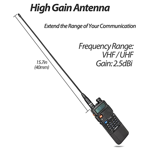 Ham Radio Walkie Talkie UV-5R Pro Dual Band Two Way Radio with one More 3800mAh Battery and Handheld Speaker Mic and Antenna and USB Programming Cable