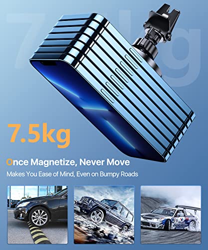 DesertWest Magsafe Car Mount [Upgraded 12*N55 ParaMagnet] Hands Free Magnetic Phone Holder for Car Vent 360° Adjustable, Compatible with Magsafe Case, iPhone 14 13 12 Max/Plus/Pro
