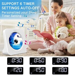 CD Player Desktop CD Player with Speakers CD Players for Home Bluetooth 5.0 with Remote Control KOVCDVI with Dust Cover Display FM Radio Timer USB AUX Headphone Port