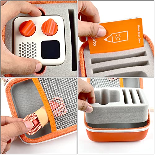 Travel Case Compatible with Yoto Mini – Kids Audio & Music Player, Holder Bag for Children’s Speaker Plays Audiobook Cards - Orange