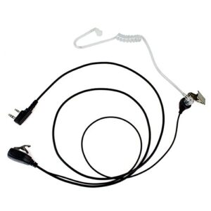 Retevis 2 Pin PTT Mic Covert Acoustic Headset Compatible with Kenwood PUXING Baofeng UV-5R UV-5RA 888S Retevis RT22 RT21 H777 (1 Pack)