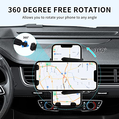 Wireless Car Charger, Phone Mount for Car Wireless Charger Smart Sensor Air Vent, Automatic Clamping Phone Holder Compatible with iPhone 13/12/11//XS/XR/8, Samsung S22/S21/S20/Note 20, etc(Black)