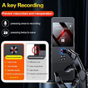 JHSNOEL 64GB Digital Voice Recorder:One-Key Recording Password Protection 28 Hours of Continuous Recording is Possible MP3 Player for Lectures Meetings Interviews,Device with Playback,Variable Speed