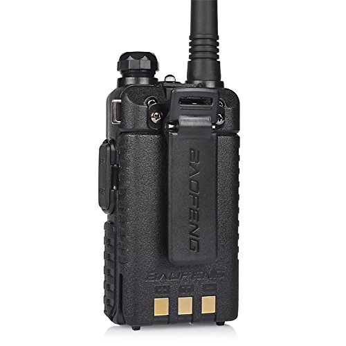 BAOFENG UV-5RTP 8/4/1W Two-Way Radio, High Power Dual Band Long Range for Adults, Tri-Power Handheld Ham Radio with Speaker Mic, Programming Cable (2 Pack)