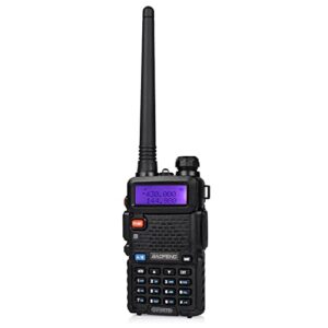 BAOFENG UV-5RTP 8/4/1W Two-Way Radio, High Power Dual Band Long Range for Adults, Tri-Power Handheld Ham Radio with Speaker Mic, Programming Cable (2 Pack)