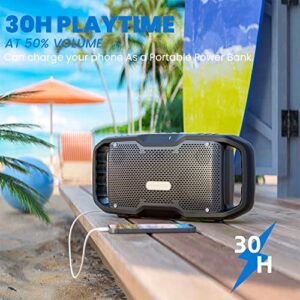 FORTECLEAR Bluetooth Speaker with Rich BASS,Portable Waterproof 50W Loud Outdoor Multi Sync Pairing Speaker Bluetooth with Subwoofer,30H Playtime,Wireless Speaker for Camping,Beach,Tech Gifts for Men