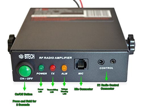 BTECH AMP-U25 Amplifier for UHF (400-480MHz), 20-40W Output (2-6W Input), Analog and Digital Modes, Compatible with All Handheld Radios: BTECH, BaoFeng, Kenwood, Yaesu, ICOM, Motorola