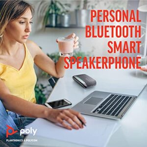 Poly Sync 20 USB-A Smart Speakerphone (Plantronics) - Personal Portable Speakerphone - Noise & Echo Reduction - Connect to Cell Phone via Bluetooth and PC/Mac via USB-A Cable - Works w/Teams, Zoom