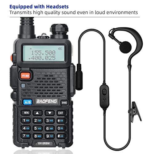 BaoFeng UV-5R Radio 8W Ham Radio Handheld uv5r Dual Band Rechargeable Two Way Radio with Extra 771 Antenna Programming Cable Full Kits，2Pack