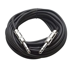 seismic audio speakers trs ¼” patch cable, 25 foot balanced cord, black