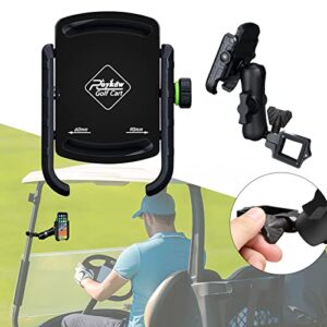 roykaw golf cart phone mount holder for iphone/galaxy/google pixel – fit ezgo, club car, yamaha, icon, advanced ev, upgrade quick release &one-handed pick and place, won’t fall out