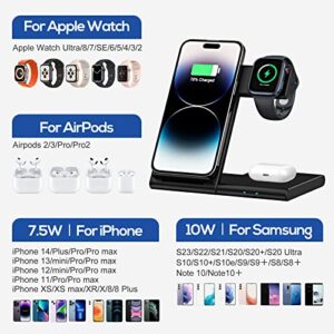 Wireless Charger, 3 in 1 Wireless Charging Station, Apple Watch Charger for iPhone 14/13/12/11/Pro/Max/XS/XR/X/8/Plus, for Apple Watch 8/Ultra/7/6/SE/5/4/3/2/AirPods 2/3/Pro/Pro2