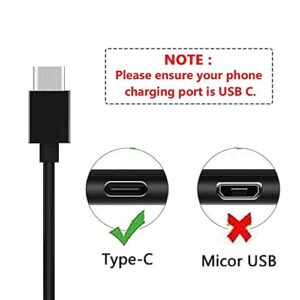 USB C Fast Wall Charger Charging Cable Cord Compatible for T-Mobile REVVL 6 PRO 5G/REVVL V+ 4 4+ 2 Plus 4 Plus/Revvlry+, TCL Stylus 5G 30 XE 4X 5G, Att Fusion Z, Motivate Samsung Galaxy A20 A8 Phone