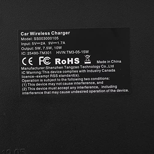 CarQiWireless Wireless Charger for Toyota Highlander 2014-2019 with Dual Charging, Center Console Wireless Phone Charging Pad