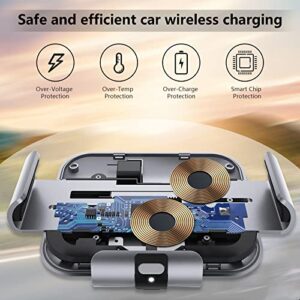 DOODBI Dual Coils Wireless Car Charger Mount for Galaxy Z Fold 4/3 car Mount/Accessories, Fast Charging Phone Holder for Galaxy Z Fold 4/3/2/S22 Ultra, iPhone 13 Pro Max,Google Pixel 6 Pro