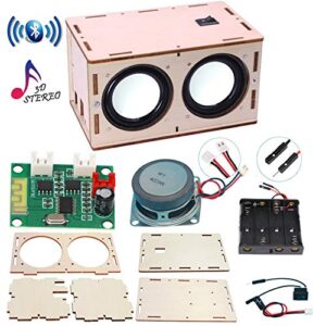 cyoest diy bluetooth speaker box kit electronic sound amplifier – build your own portable wood case bluetooth speaker sound – science experiment and stem learning for kids, teens and adults