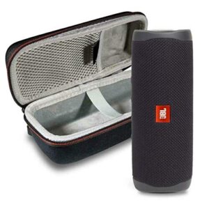 jbl flip 5 waterproof portable wireless bluetooth speaker bundle with hardshell protective case – black