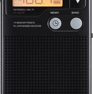 Sangean DT-200X FM-Stereo/AM Digital Tuning Pocket Radio Black