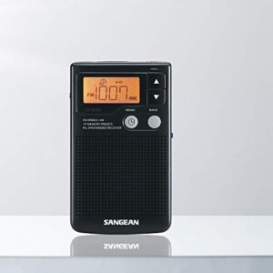 Sangean DT-200X FM-Stereo/AM Digital Tuning Pocket Radio Black