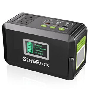gensrock portable power bank with ac outlet, 24000mah portable laptop power bank, 110v/120w rechargeable backup lithium battery for power outage supplies outdoor camping emergency cpap
