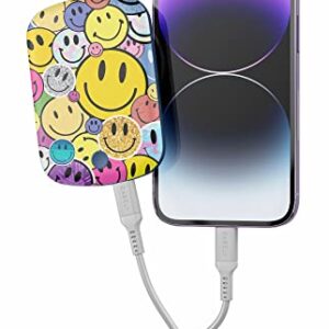 Casely Power Pod | MagSafe Compatible Battery Pack | All Smiles | Smiley Face Sticker Power Pod (5,000 mAh)