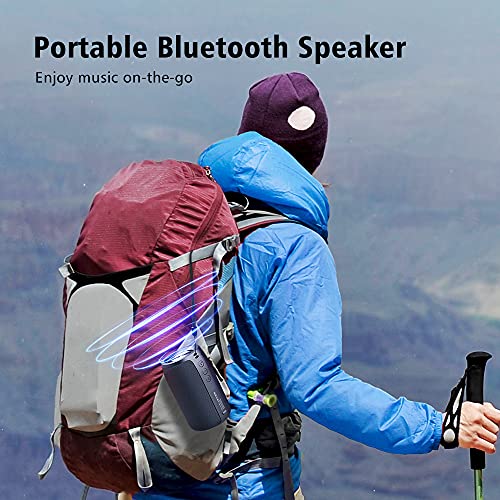 ZEALOT Portable Bluetooth Speakers, Waterproof Speaker IPX5, Mini Wireless Speaker, S32 Upto 12H Playtime, Stereo Pairing, MIC/TF Card/USB/AUX for Home/Outdoor Competible for iOS Andriod Black