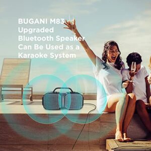 BUGANI Bluetooth Speaker, M83 Upgraded Wireless Waterproof Portable Speakers, Better Bass, Longer Battery Life, Mobile Power, Suitable for Outdoor Travel, Camping,Party