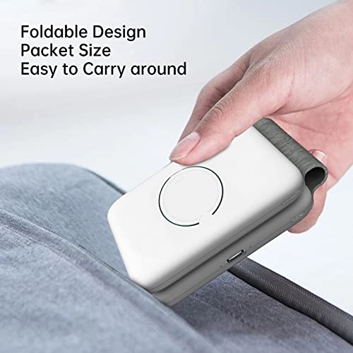 DREU Magnetic Foldable Charging Pad Portable Wireless Chargers 3 in 1, Fast Wireless Charging Station Compatible with QI Phones, iPhone 14/13/12/SE/11/XS/8, Samsung, Air-Pods Pro, Ap-ple Watches