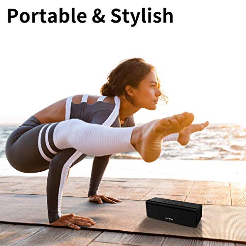 Bluetooth Speakers,MusiBaby Portable Speakers Bluetooth Wireless,Waterproof,Outdoor,Speakers with Loud Stereo,Booming Bass,Dual Pairing,24H Play,Bluetooth Speaker for Home,Party,Gifts(Black)