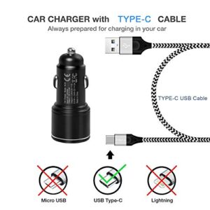 Car Charger Fast Charging for Moto G Stylus 5G 2021 2020/Power 2021 2022,G100/G Pure/G Play/G Fast/G7 Play Power,Edge 2021 2020/Z4 Z3,Motorola One 5G Ace,30W Adapter Quick Charge 3.0+6FT USB Cable