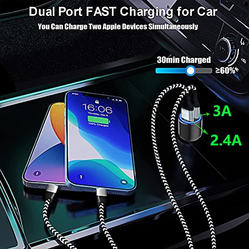 Car Charger Fast Charging for Moto G Stylus 5G 2021 2020/Power 2021 2022,G100/G Pure/G Play/G Fast/G7 Play Power,Edge 2021 2020/Z4 Z3,Motorola One 5G Ace,30W Adapter Quick Charge 3.0+6FT USB Cable