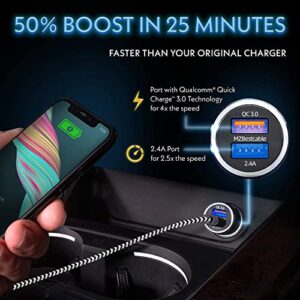 Car Charger Fast Charging for Moto G Stylus 5G 2021 2020/Power 2021 2022,G100/G Pure/G Play/G Fast/G7 Play Power,Edge 2021 2020/Z4 Z3,Motorola One 5G Ace,30W Adapter Quick Charge 3.0+6FT USB Cable